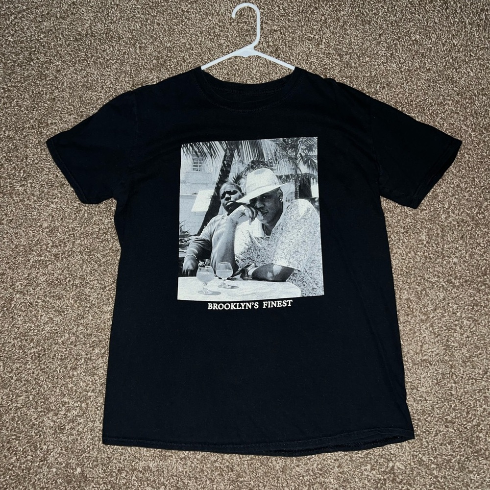 BIG NOTORIOUS x Jay Z Brooklyn's Finest Vintage OG Black Grey White T Shirt